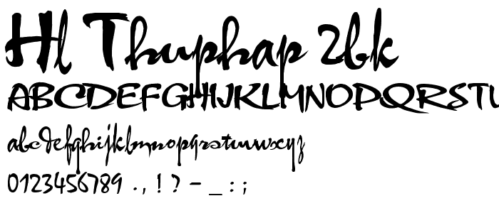 HL Thuphap 2BK font